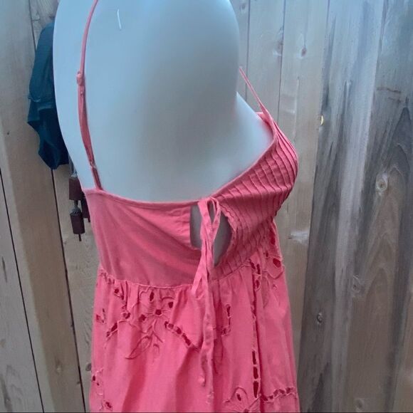 Ben Sherman eyelet coral mini dress size xs - Picture 7 of 13
